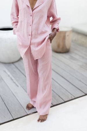 "Sleeping Culture" Linen Pajamas for Men / Women - Ecofrenli.com