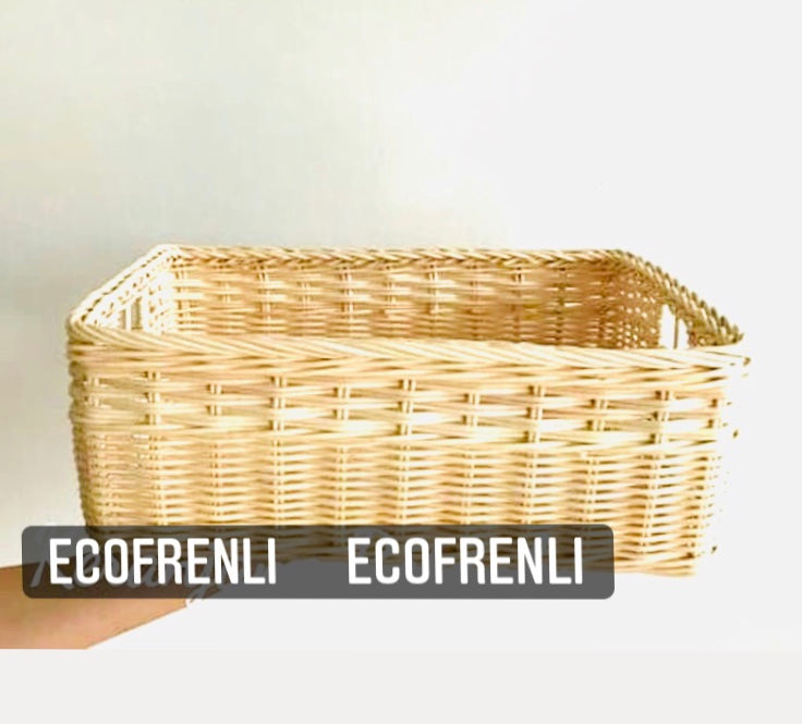 ‘I’M HANDMADE’ Rattan Basket Giftbox - no lid - Ecofrenli.com