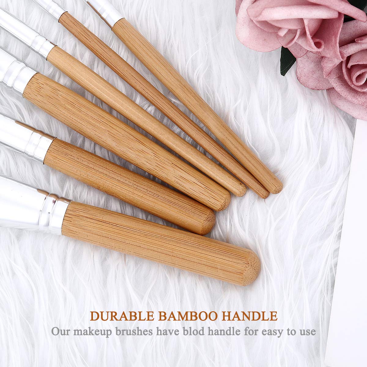 Bamboo Make up Brush set (11 pcs) FREE Travel Pouch - Ecofrenli.com