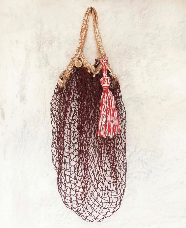 bike bags made from recycled fish nets Upcycled Fishnet Reusable “Anthea” Bag – Ecofrenli.com