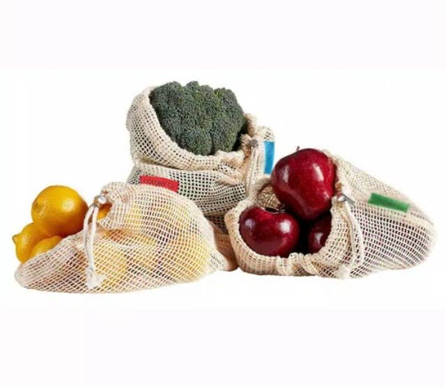 Eco Cotton Produce bag (set of 3) - Ecofrenli.com