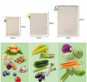 Eco Cotton Produce bag (set of 3) - Ecofrenli.com