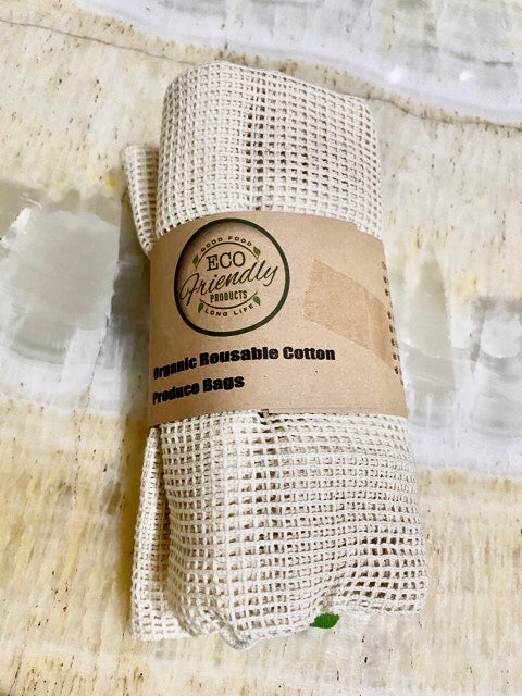 Eco Cotton Produce bag (set of 3) - Ecofrenli.com
