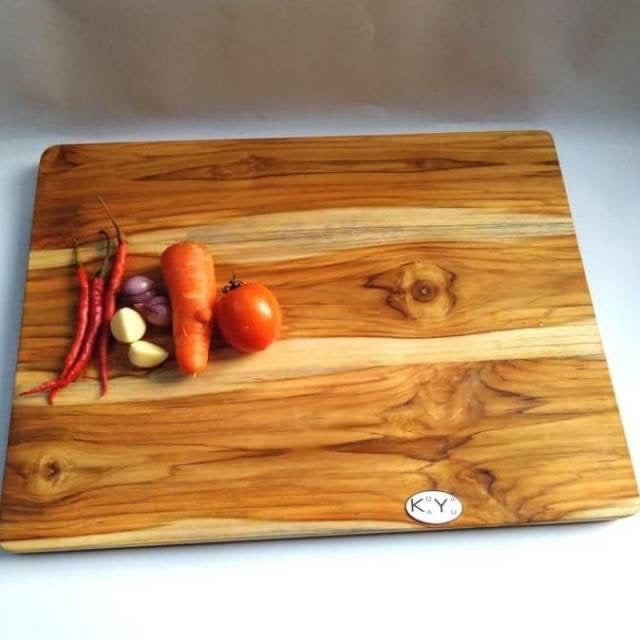 "I'm Handmade" Solid Teak Wood Reversible Cutting Board - Ecofrenli.com