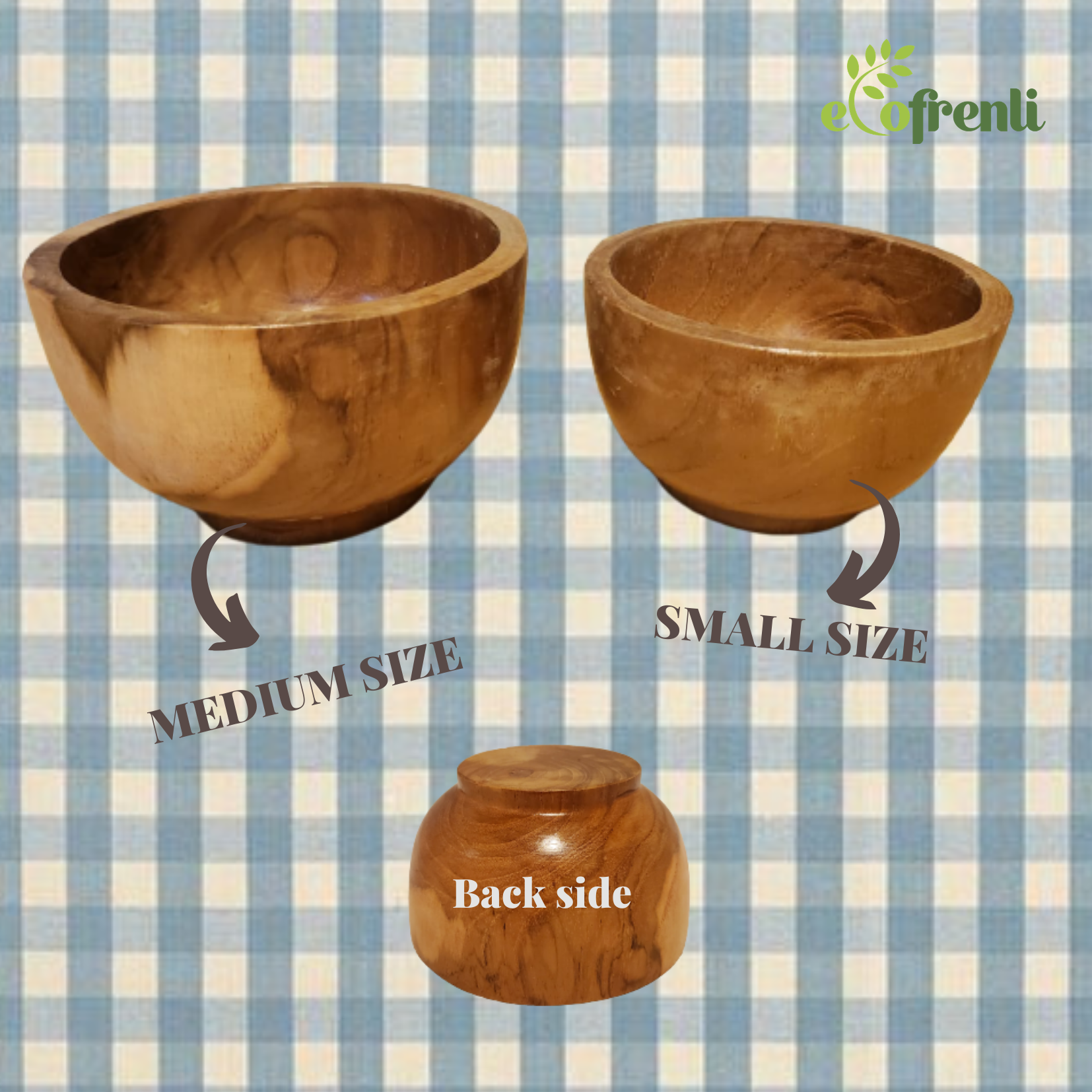 Solid Teak Wood Soup Bowl - Ecofrenli.com