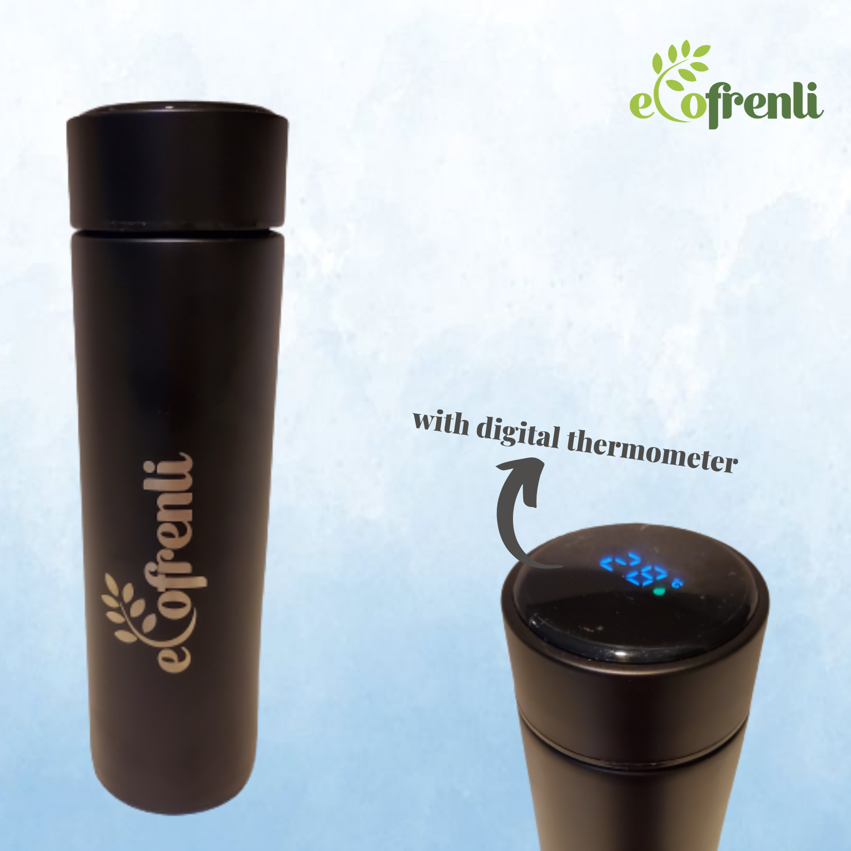Smart Tumbler with Digital Thermometer - Ecofrenli.com
